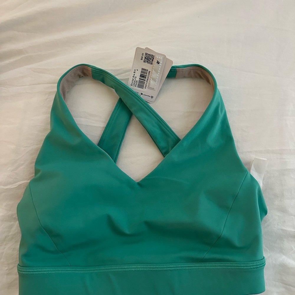Lulu Lemon Women's Teal Cross-Back Bralette